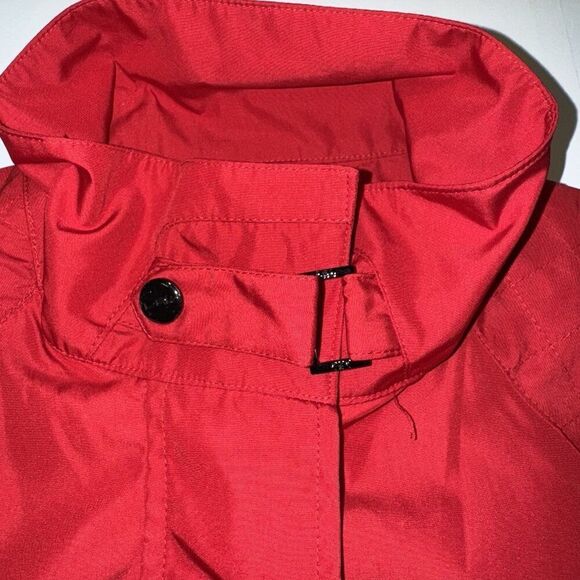 NWT Lauren Ralph Lauren Active Coat Red Long Front Snap Zip Belt Jacket Women XL - Picture 8 of 10